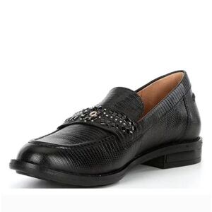 Brioso Frisco Lizard-Embossed Leather Loafers